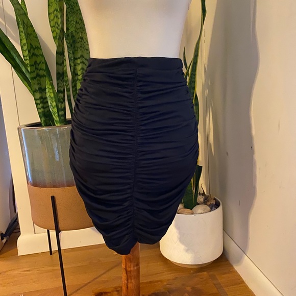 ruched bodycon skirt